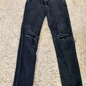 Distressed Black Jeans for Women